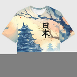 Футболка оверсайз мужская Japanese landscape - watercolor, цвет: 3D-принт