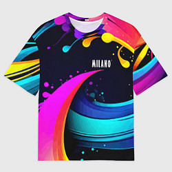 Футболка оверсайз мужская Neon abstraction - Milano, цвет: 3D-принт