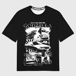 Мужская футболка оверсайз Skyline GTR Godzilla