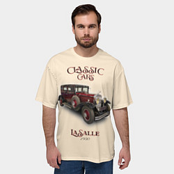Футболка оверсайз мужская Классические автомобили LaSalle, цвет: 3D-принт — фото 2