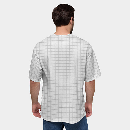 Мужская футболка оверсайз Рисунок Галь Гадот в тетради в клетку / 3D-принт – фото 4