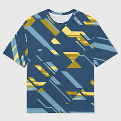 Мужская футболка оверсайз Абстракция текстуры спортивной формы
