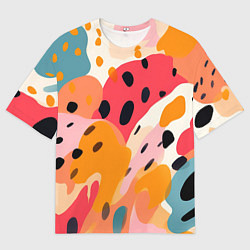 Мужская футболка оверсайз Яркие пятна