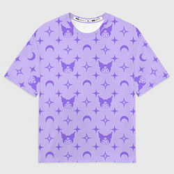 Футболка оверсайз мужская Куроми фиолетовый паттерн, цвет: 3D-принт