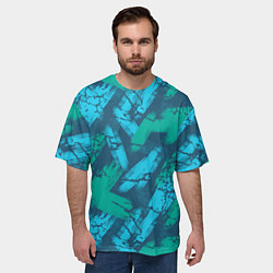 Футболка оверсайз мужская Абстракция узорчатая кисть, цвет: 3D-принт — фото 2
