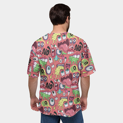 Мужская футболка оверсайз Монстры ой ой нет / 3D-принт – фото 4
