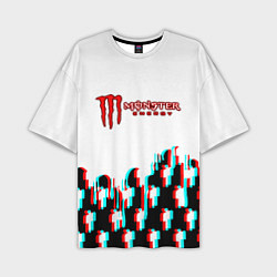 Футболка оверсайз мужская Billie Eilish x Monster energy, цвет: 3D-принт