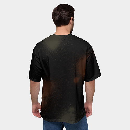 Мужская футболка оверсайз Суровый археолог - череп тиранозавра / 3D-принт – фото 4