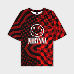 Футболка оверсайз мужская Nirvana star pattern, цвет: 3D-принт