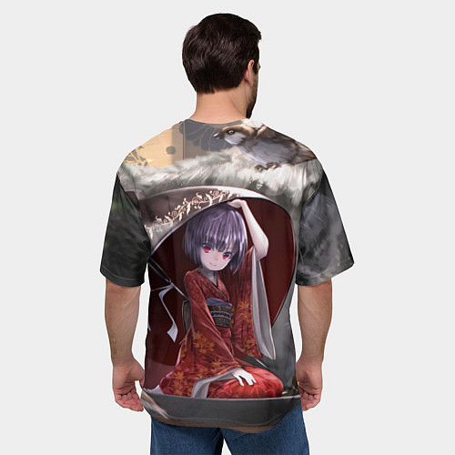 Мужская футболка оверсайз Touhou Project Симмёмару Сукуна / 3D-принт – фото 4