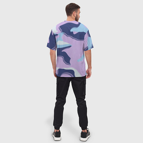 Мужская футболка оверсайз Fortnite camo steel / 3D-принт – фото 4
