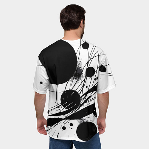 Мужская футболка оверсайз New York Yankees baseball team - abstraction / 3D-принт – фото 4