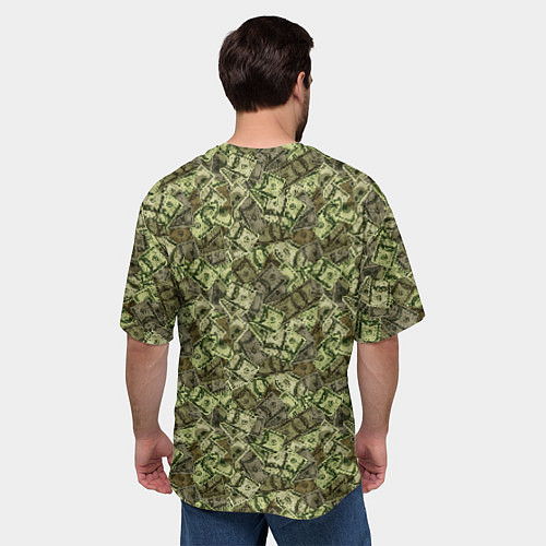 Мужская футболка оверсайз Милитари деньги / 3D-принт – фото 4