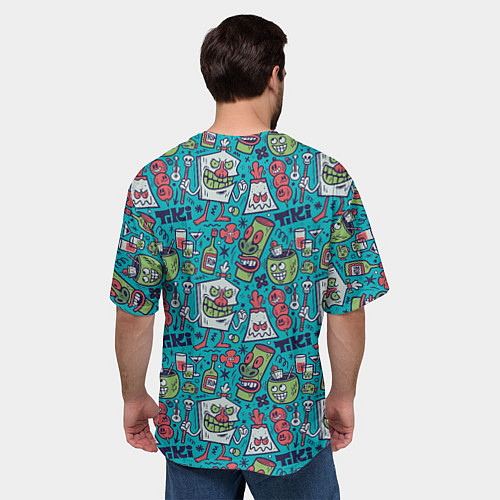 Мужская футболка оверсайз Гавайская вечеринка / 3D-принт – фото 4