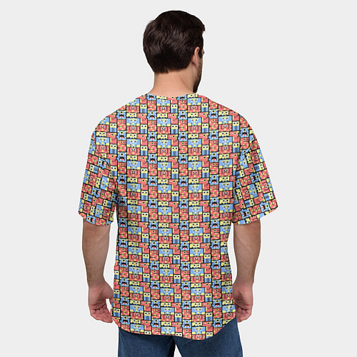 Мужская футболка оверсайз Монстры и человечки / 3D-принт – фото 4