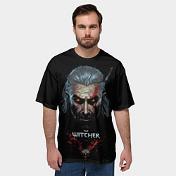 Футболка оверсайз мужская Ведьмак с повреждениями, цвет: 3D-принт — фото 2