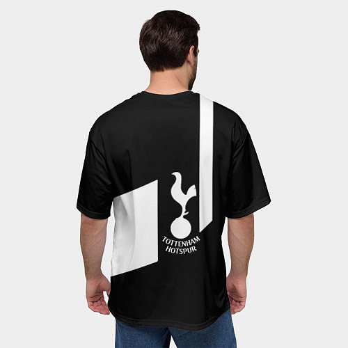 Мужская футболка оверсайз Тоттенхэм геометрия / 3D-принт – фото 4