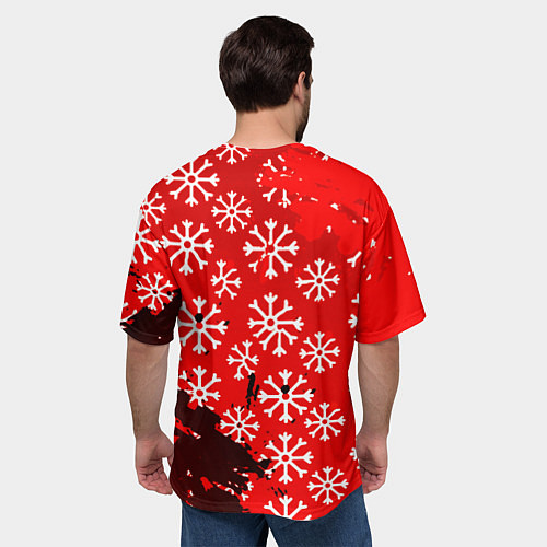 Мужская футболка оверсайз Elder Scrolls winter steel / 3D-принт – фото 4