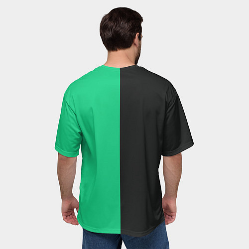 Мужская футболка оверсайз Надпись: hidden pain masked smiles / 3D-принт – фото 4