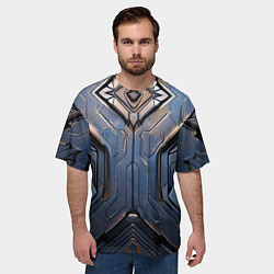 Футболка оверсайз мужская Стальная броня землянина, цвет: 3D-принт — фото 2