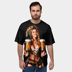Футболка оверсайз мужская Пиво на Тартуге, цвет: 3D-принт — фото 2