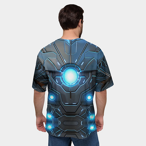 Мужская футболка оверсайз Лунный спасатель / 3D-принт – фото 4