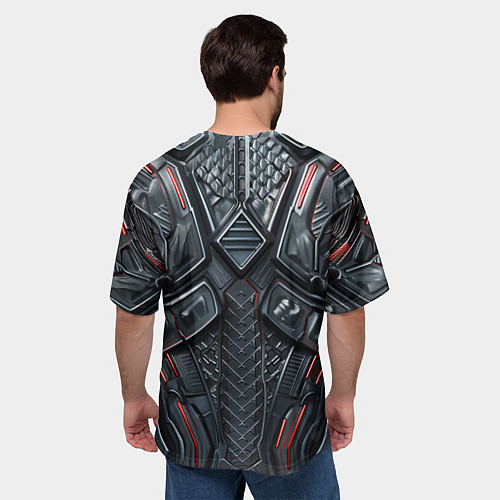 Мужская футболка оверсайз Железный путешественник / 3D-принт – фото 4