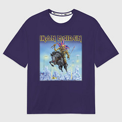 Футболка оверсайз мужская Iron Maiden rock band colored, цвет: 3D-принт