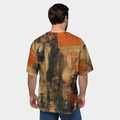 Мужская футболка оверсайз Девушка на газете / 3D-принт – фото 4