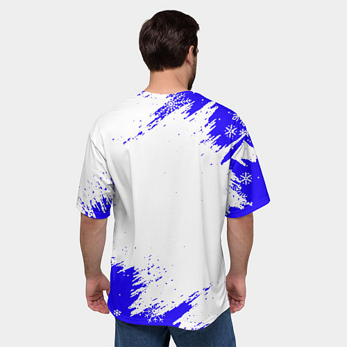Мужская футболка оверсайз Скайрим зима / 3D-принт – фото 4
