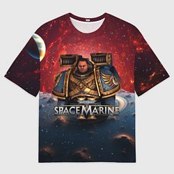 Футболка оверсайз мужская Warhammer 40000 space marine 2 Captain Titus, цвет: 3D-принт