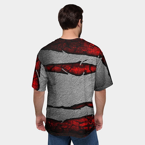 Мужская футболка оверсайз Warhammer space marine 2 лого / 3D-принт – фото 4