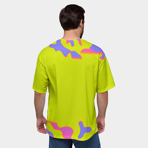 Мужская футболка оверсайз Манчестер Юнайтед камуфляж / 3D-принт – фото 4