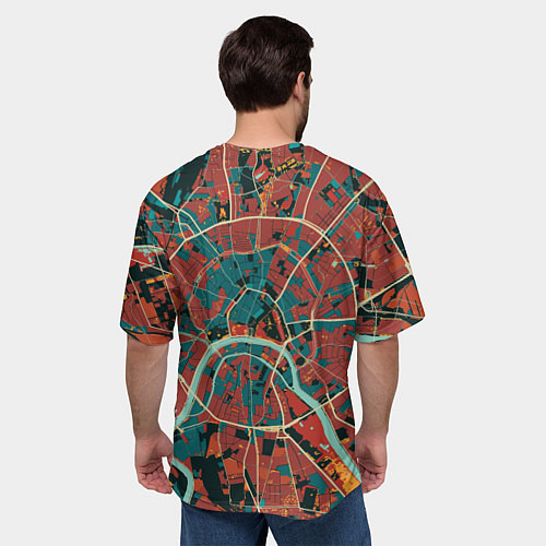 Мужская футболка оверсайз Vibrant Moscow / 3D-принт – фото 4