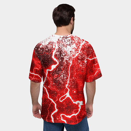 Мужская футболка оверсайз Dead by daylight молнии в красках / 3D-принт – фото 4