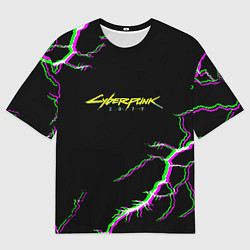 Футболка оверсайз мужская Cyberpunk storm 2077, цвет: 3D-принт