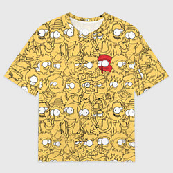 Футболка оверсайз мужская Красный человечек, цвет: 3D-принт