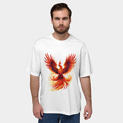 Футболка оверсайз мужская Восставший из пепла Феникс, цвет: 3D-принт — фото 2
