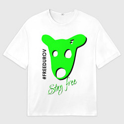 Футболка оверсайз мужская Freedurov stay free, цвет: 3D-принт