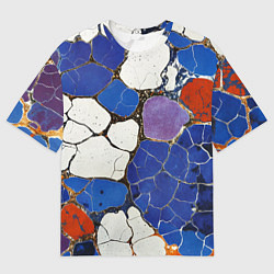 Мужская футболка оверсайз Потрескавшаяся плитка