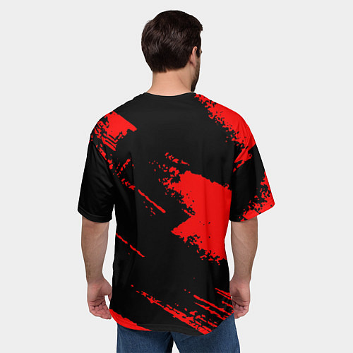 Мужская футболка оверсайз Манчестер Юнайтед фк / 3D-принт – фото 4