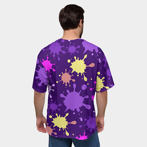Мужская футболка оверсайз Крупные кляксы / 3D-принт – фото 4