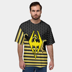 Футболка оверсайз мужская Skyrim gold edinion, цвет: 3D-принт — фото 2