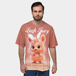 Футболка оверсайз мужская Фея удачи - моё прикрытие, цвет: 3D-принт — фото 2