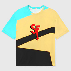 Футболка оверсайз мужская Салли фейс геометрия, цвет: 3D-принт