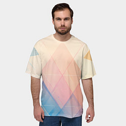 Футболка оверсайз мужская Abstract art - triangle, цвет: 3D-принт — фото 2