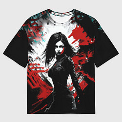 Футболка оверсайз мужская Девушка воин, цвет: 3D-принт