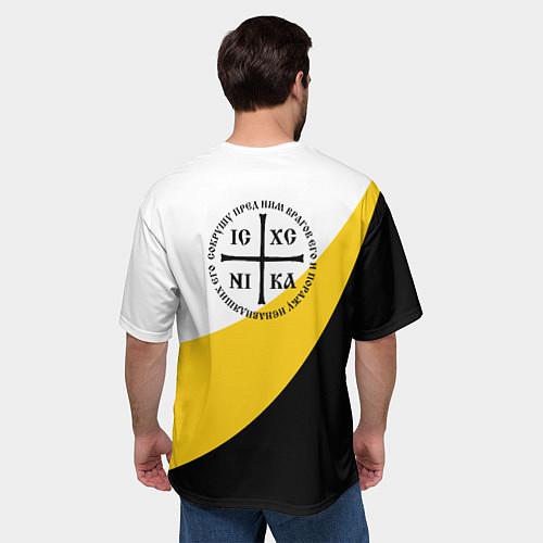 Мужская футболка оверсайз Сокрушу пред ним врагов его большая Ника / 3D-принт – фото 4