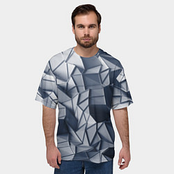 Футболка оверсайз мужская Геометрические грани, цвет: 3D-принт — фото 2