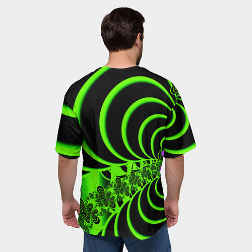 Мужская футболка оверсайз Оптические иллюзии абстракция / 3D-принт – фото 4